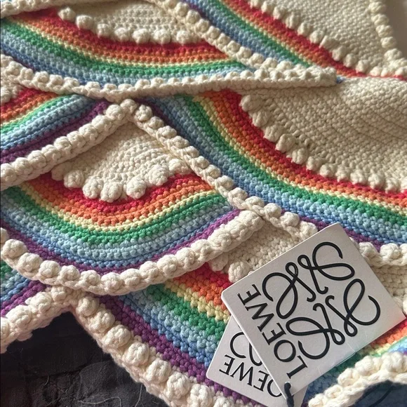 Colorful Crochet Rainbow hand knit LOEWE sweater vest - Picture 4 of 6
